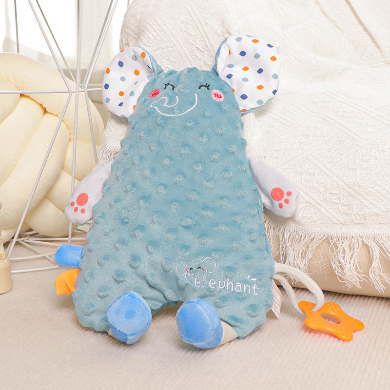 New Arrival Baby Sleeping Soother Doll Animal Plush Toy for Kids Security Baby Blanket Washable with Teethers