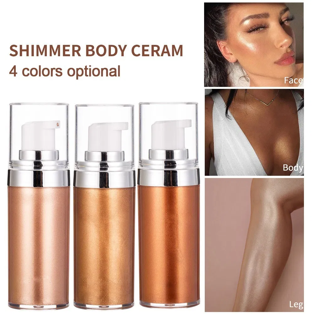 Makeup Brightening Face Body Shimmer Cream Luminizer Liquid Highlighter
