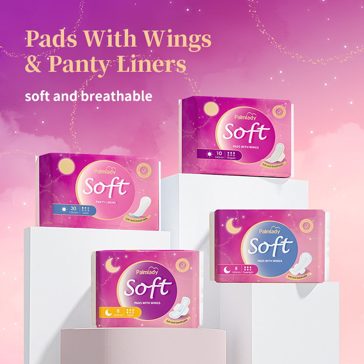 OEM Bulk Factory Price Cheap High Quality Super Soft Breathable Women Cotton Sanitary Napkin 290*70mm (Super) Chinese Manufacture