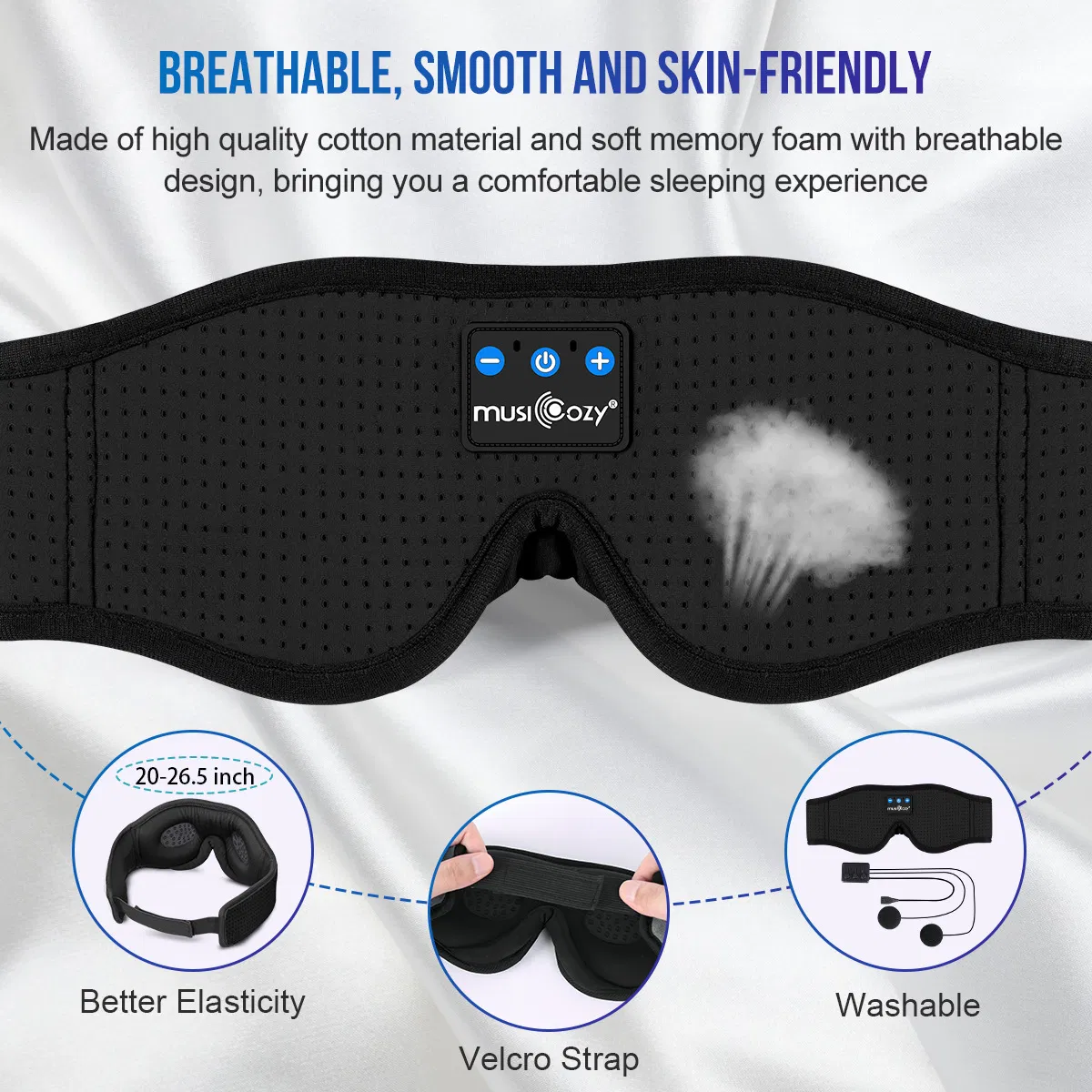 Wireless Bluetooth Amazon′ S Same Sleep Music Answering Phone Home Travel Blackout 3D Bluetooth Eye Mask