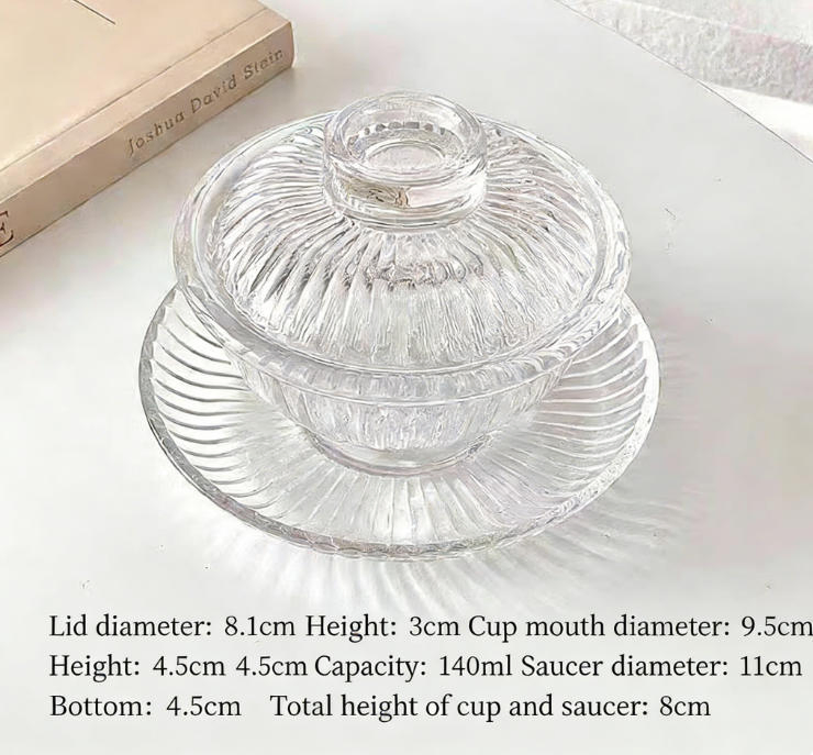140ml Premium Glass Bird's Nest Bowl with Lid