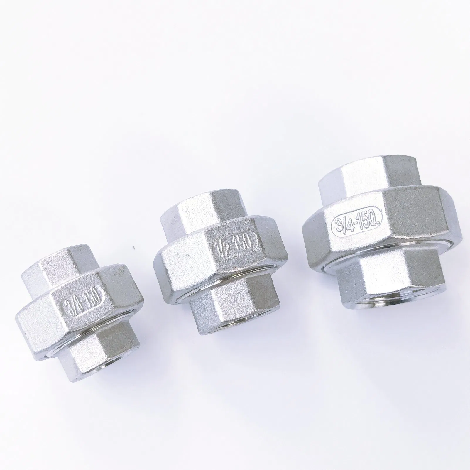 Stainless Steel Pipe Fittings 304 1/2 NPT/BSPT Female Threaded Union