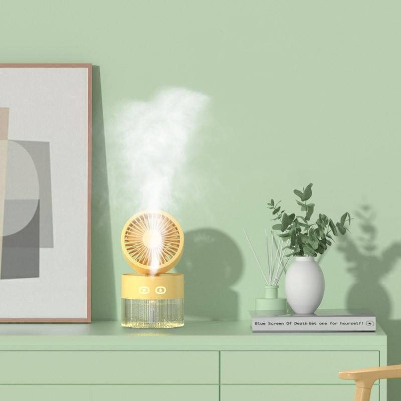 Air Cooler Fan Humidifier Mist Cooling USB Rechargeable Table Fan