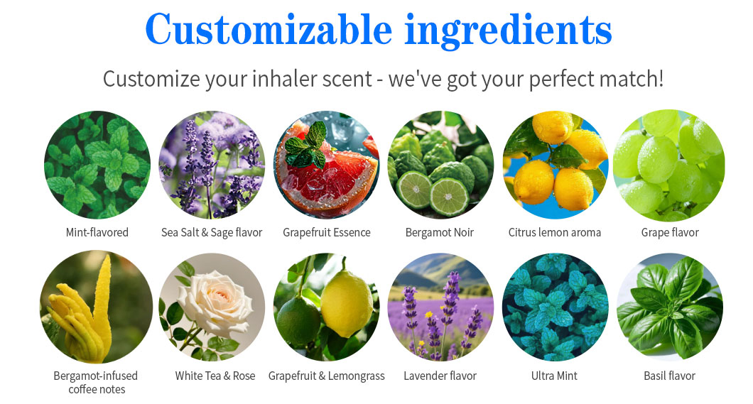 Refillable Aluminum Portable Blank Menthol Scent Oil Nasal Inhaler Sticks