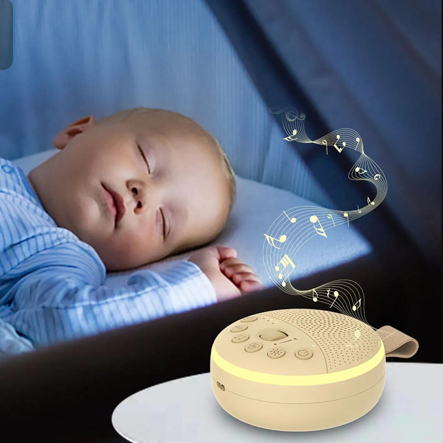 Портативная машина белого шума с ночником для сна