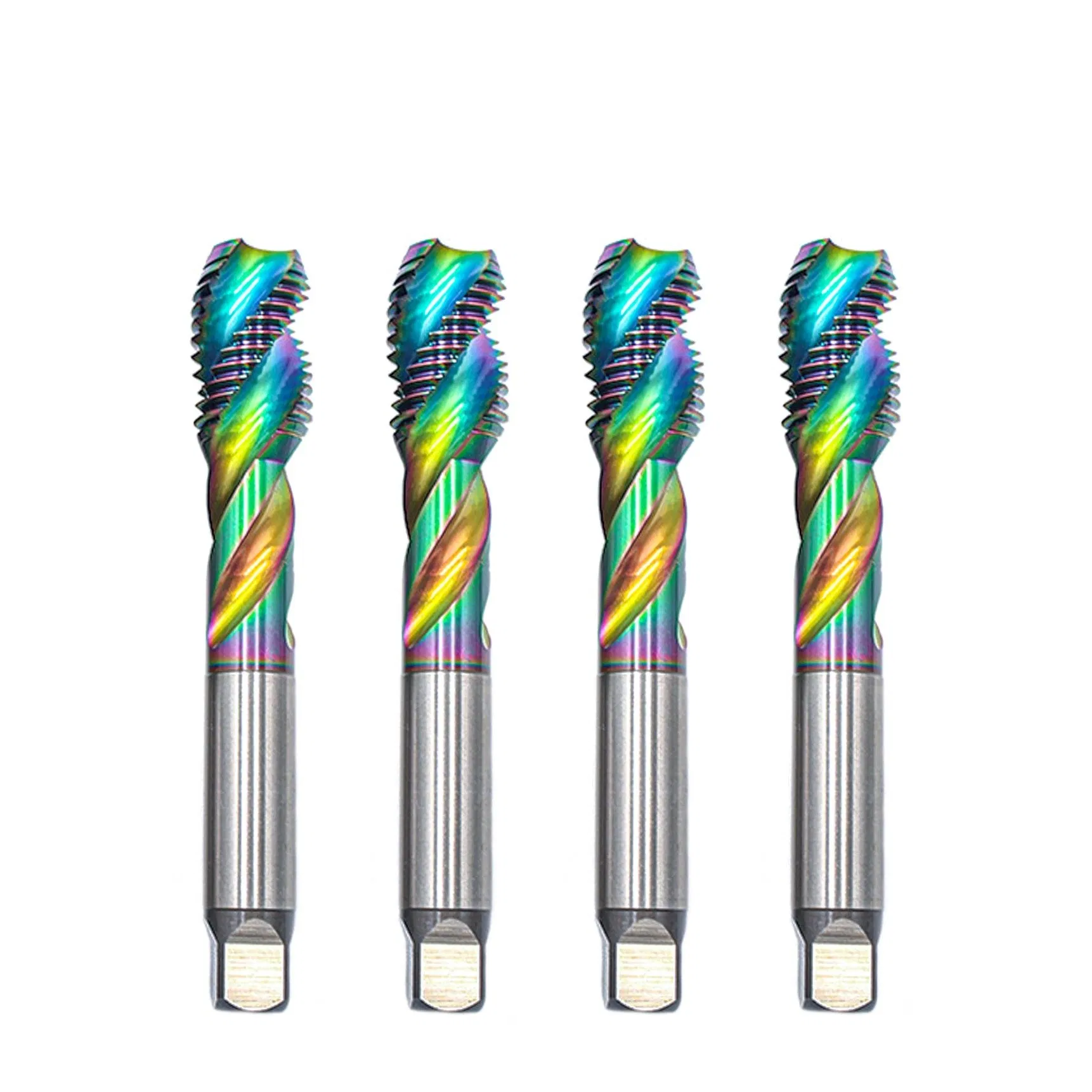 Spiral Fluted Tap & Die Unc Unf Uns 10-32 1/4 3/8 2-56 4-40 8-32 10-24 7/16 1/2 3/4 Tc50-Coating Thread Taps for Aluminum