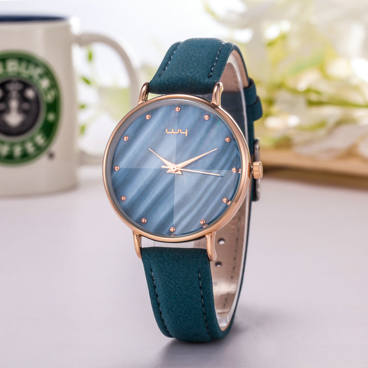 Lady Watch OEM ODM Leather Strap Wholesale Fashion Watch (Wy-113D)