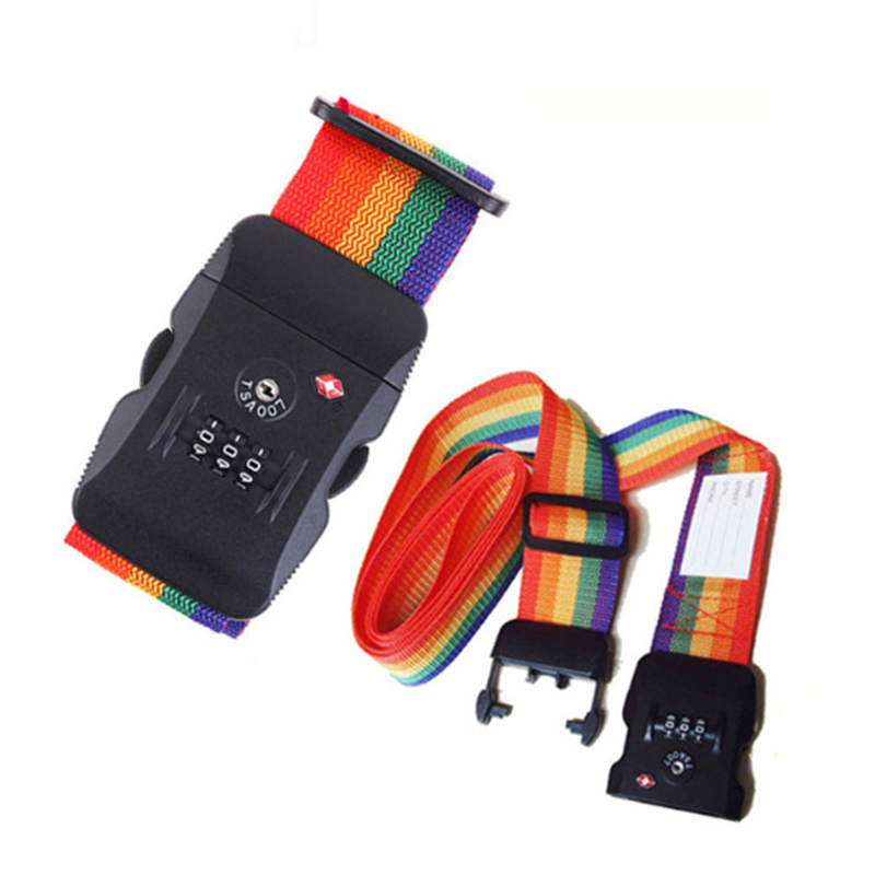 PP Belt / Tsa Lock Adjustable Custom Colorful Luggage Strap Lock