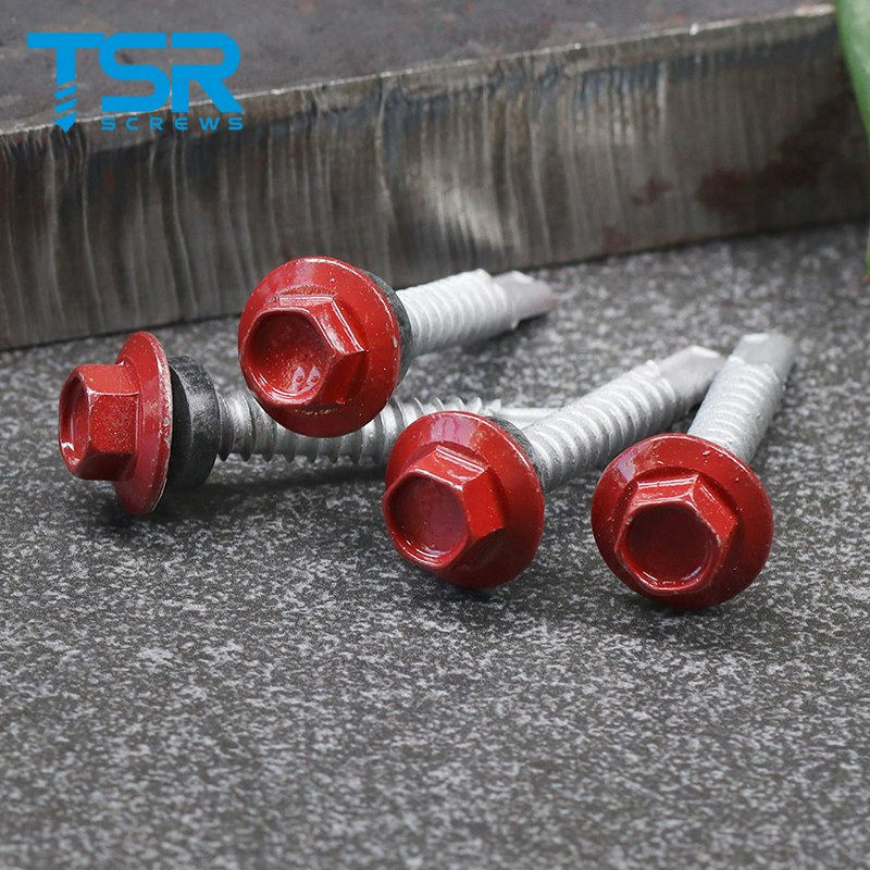 DIN7504k Metal Steel Dacromet Color Painted Mdf Hex Flange Self Drilling Screw