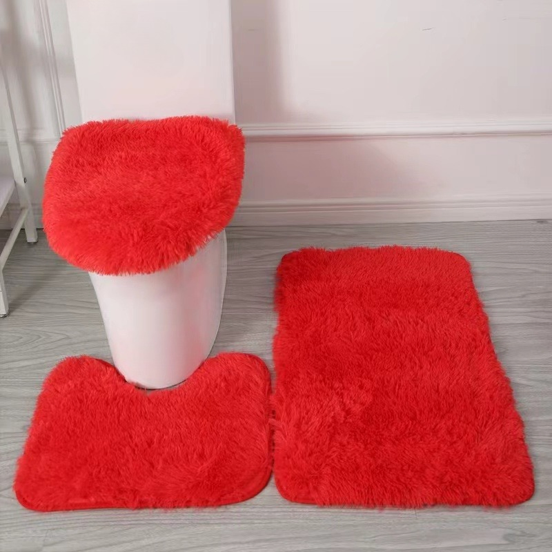 3PCS Anti-Slip Bath Mat Multiple Colors Available Rug Nordic Style Bathroom Set