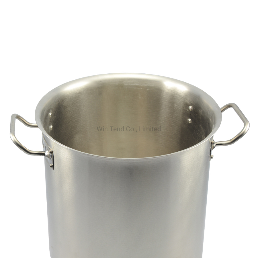 03 Style Stainless Steel Kitchen Equipment Steamer Induction Stock Pot with Sandwich Bottom