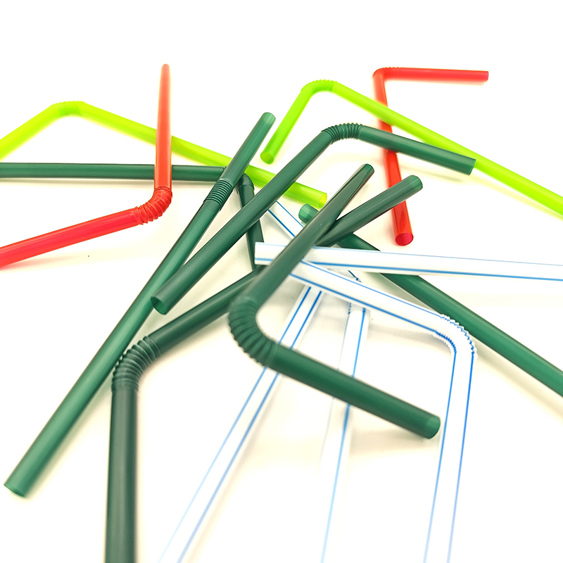Disposable Flexible Straw BPA Free Biodegradable Drinking Straw with Color Custom