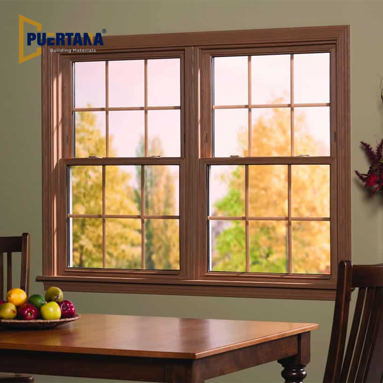 Colonial Style Aluminum Clad Wood Timber Double & Single Hung Windows Vertical Sliding Sash Window for Cottage House