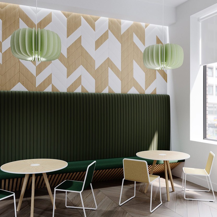 Modern Design Office Studio Polyester Fiber Felt Sound-Absorbing Lantern Lamp