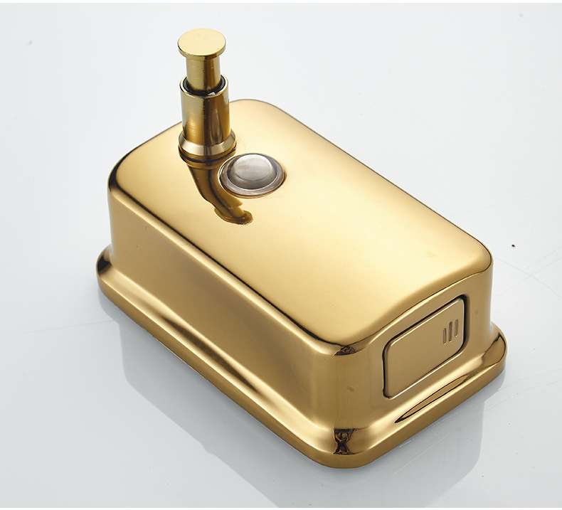 Minimalist 304 Stainless Steel Bathroom Soap Dispenser Wall-Mounted Manual Shower Gel Bottle