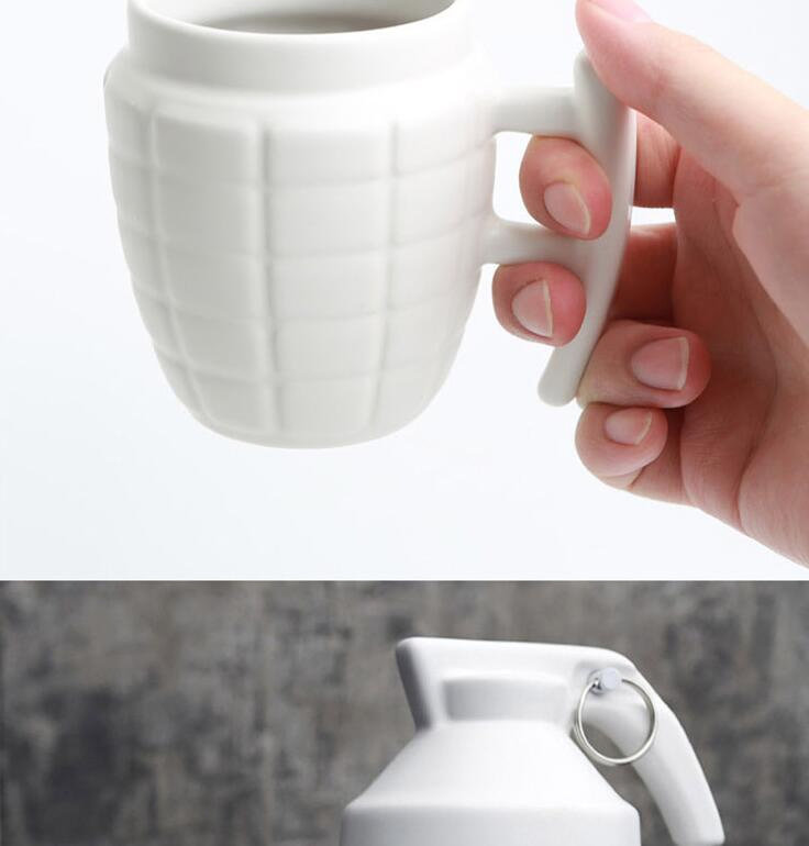 Novelty Grenade Shape Design Ceramic Cup Coffee Mugs