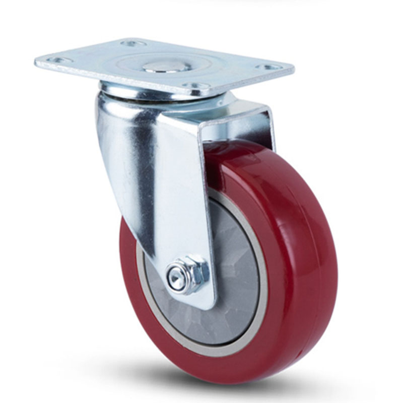 Premium Fixed Beige Polyurethane Heavy Duty Industrial Caster