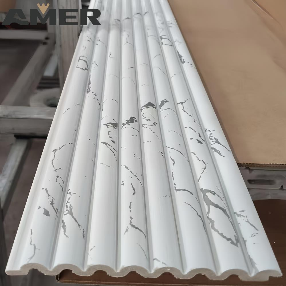 Hot Selling Interior Decoration Design Manufacture Large Wallboard Waterproof TV Setting Wall of PS Wall Panel Moulding