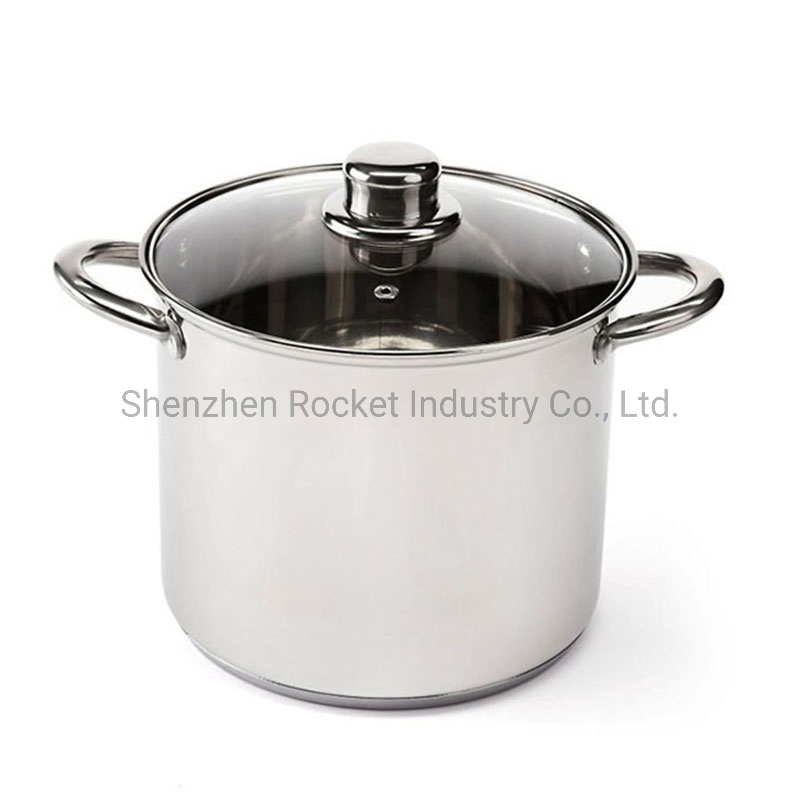 Big Lid Lids Soup Commercial Induction Large Hotel Restaurant Stainless Steel Stock Pot