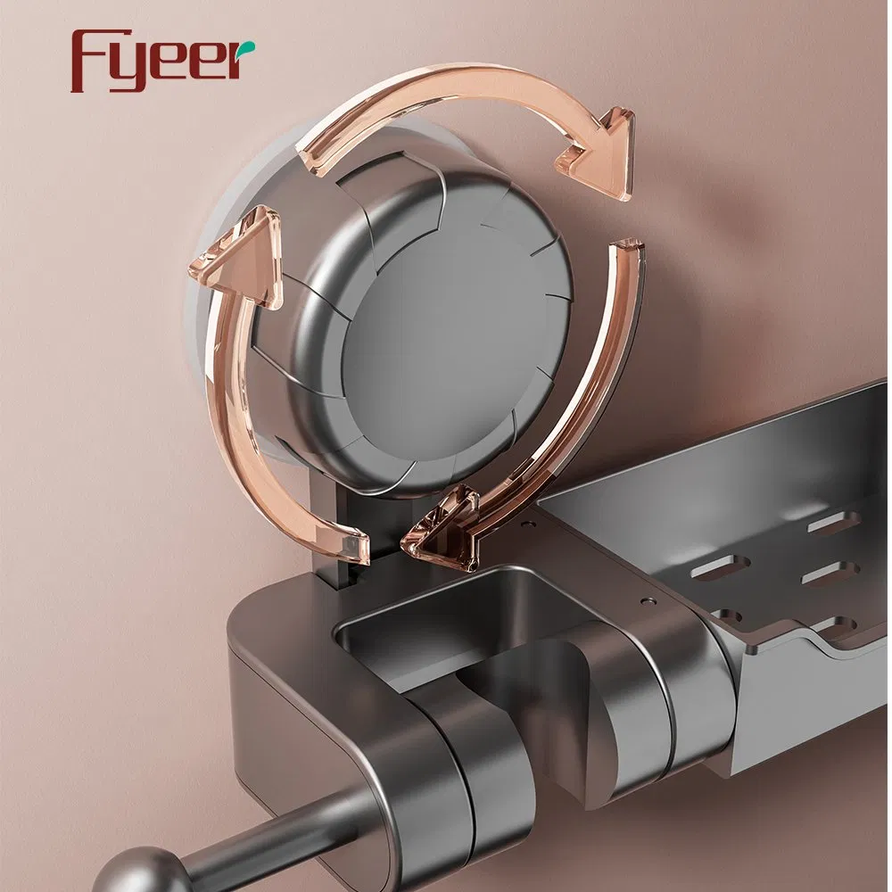 Fyeer Multi Functional 3 in 1 Suction Cup Hook Wall Hand Shower Soap Holder
