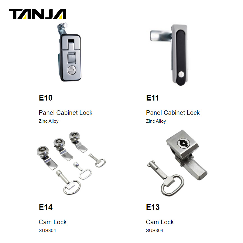 Haitan 104-3K Zinc Alloy Network Cabinet Door Panel Lock Bright Chrome Plated Zinc Alloy Lock