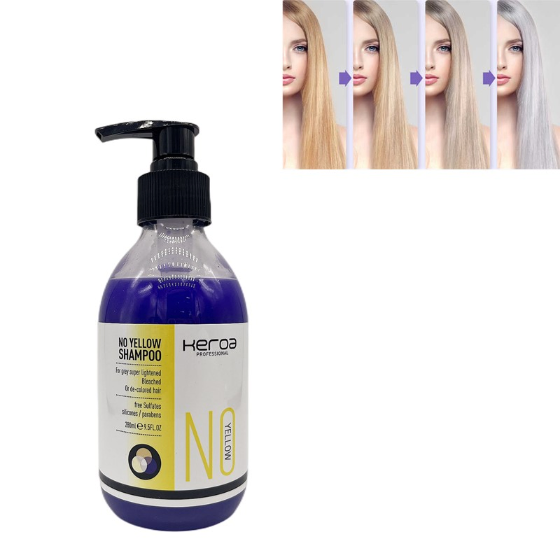 Remove Yellow Hair Color Tone Purple Silver No Yellow Shampoo