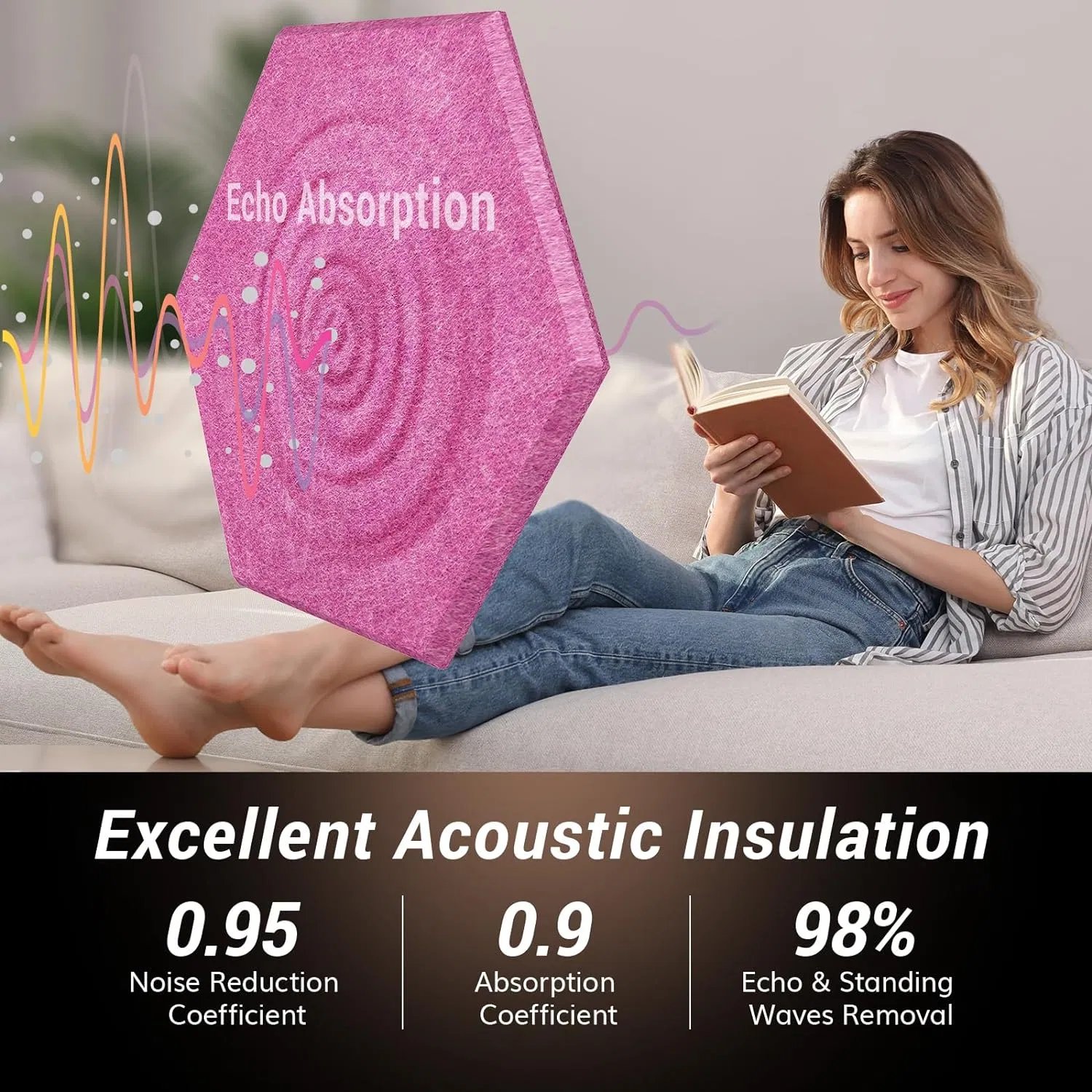 Fireproof Waterproof Grey Sound Absorbing Acoustic Sheet