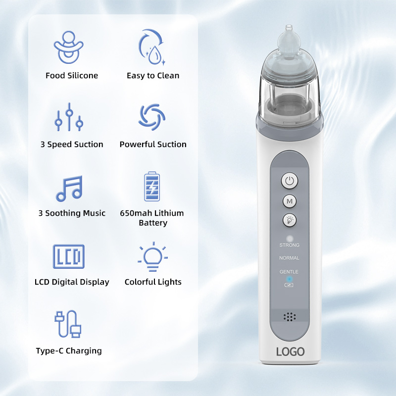 OEM/ODM Electric Baby Nasal Aspirator Food Grade Silicone Nose Vacuum Suction Device for Baby