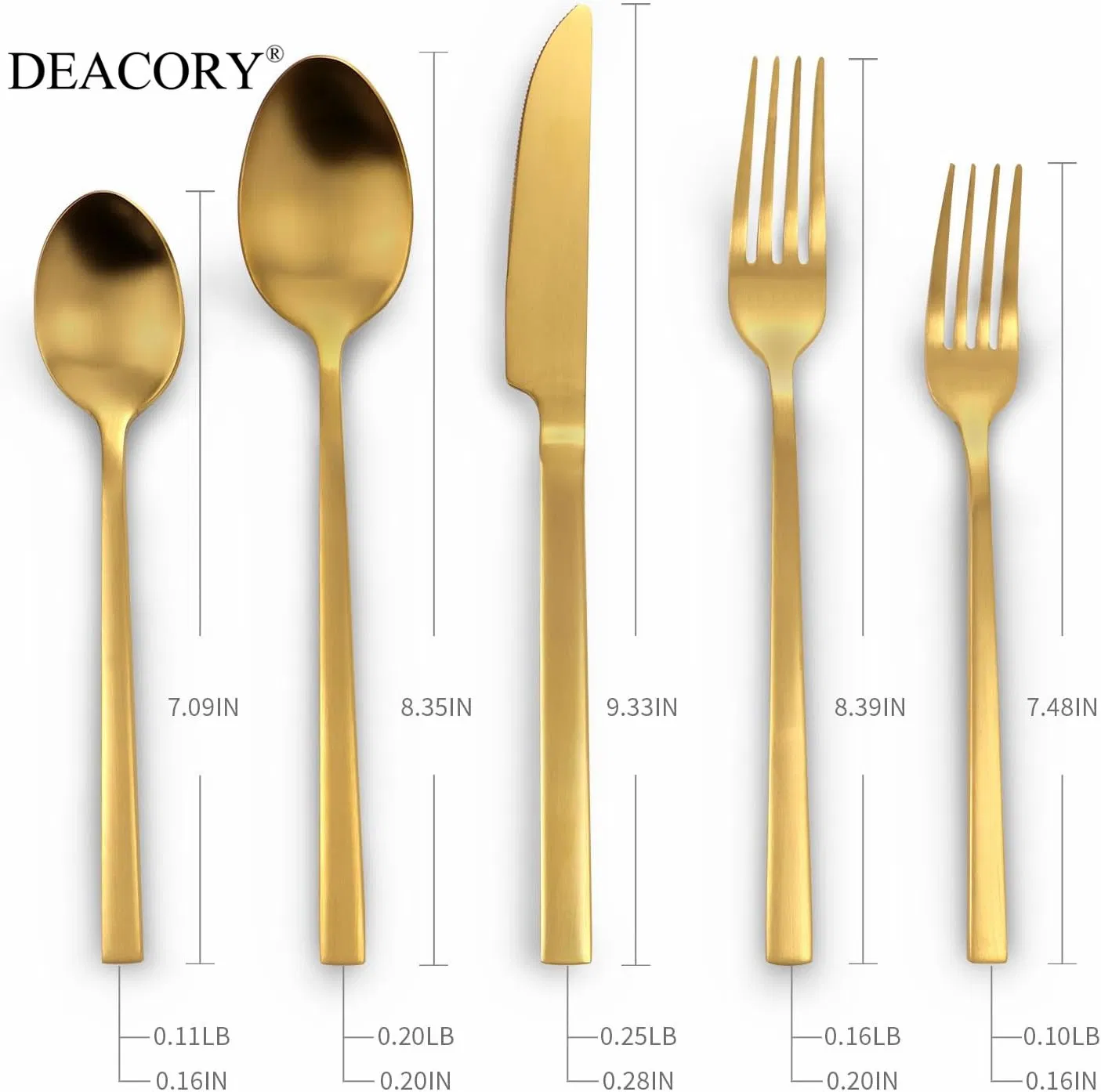 Restaurant-Grade Matte Gold Flatware with Heavy-Duty Construction