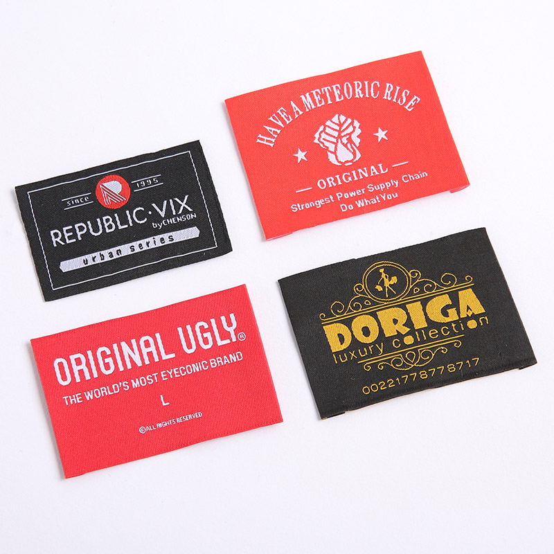 Этикетки тканые жаккардовые полиэстер для одежды на заказ