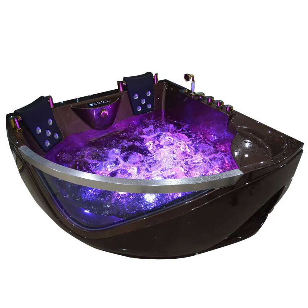 Угловая акриловая ванна HS-B219 с гидромассажем и подсветкой