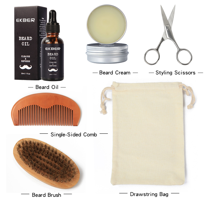 Wholesale Ekber Minute Beard Grooming Kit for Men Moisture Repair Skin Care