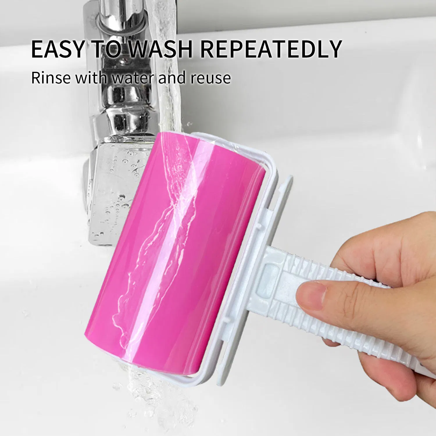High-Adhesive PU Lint Roller Washable & Reusable Strong Pet Hair Remover for Home