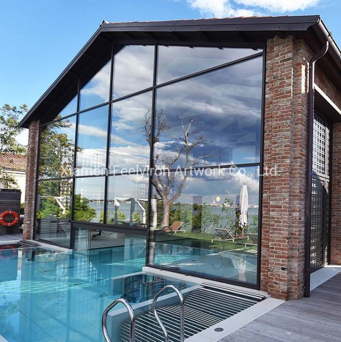 Modern Hot Sell French Style Wrought Iron Steel Windows Doors