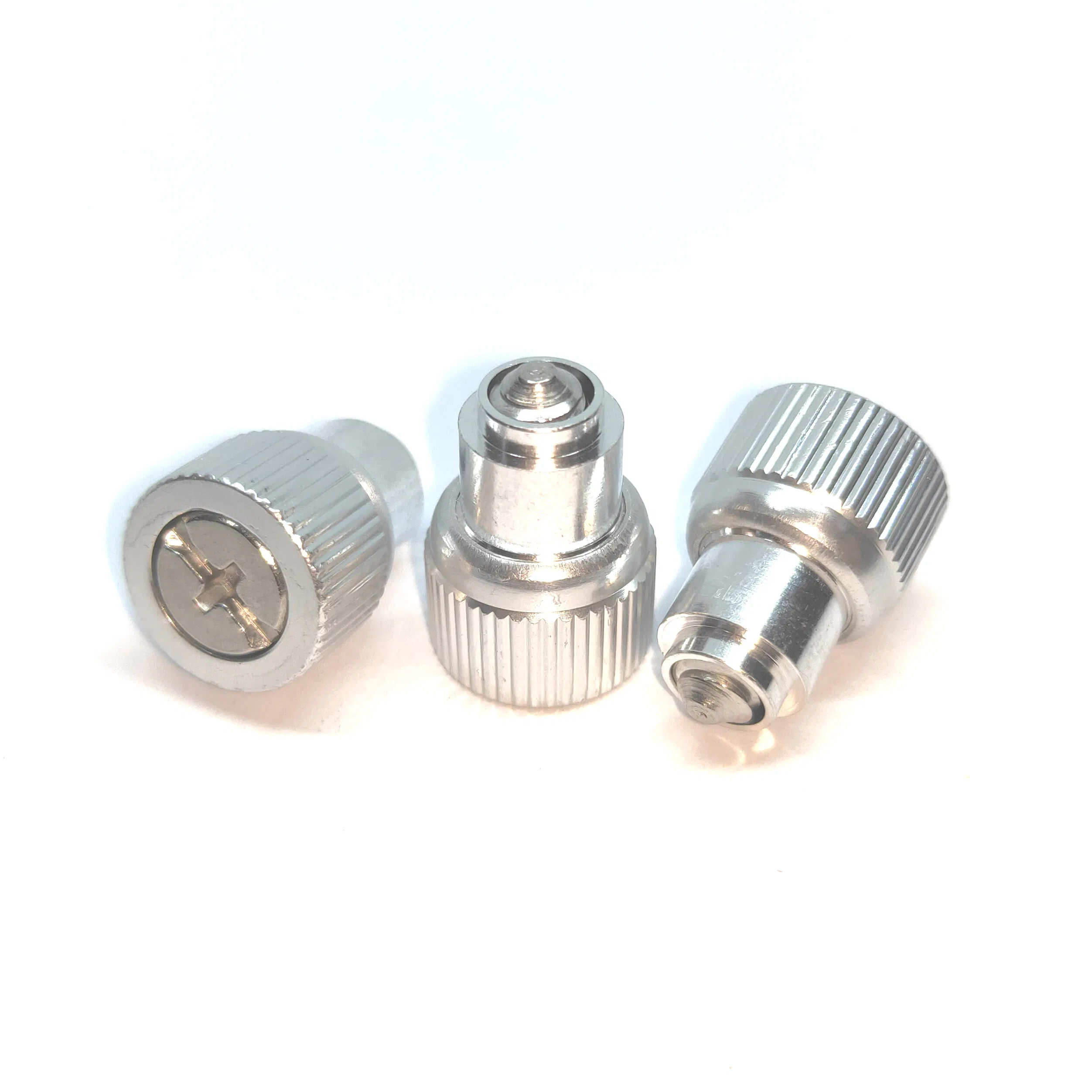 PF15-M4-1 Stainless Steel Aluminum Captive Panel Screw Knurling Knob Spring Loaded Screw