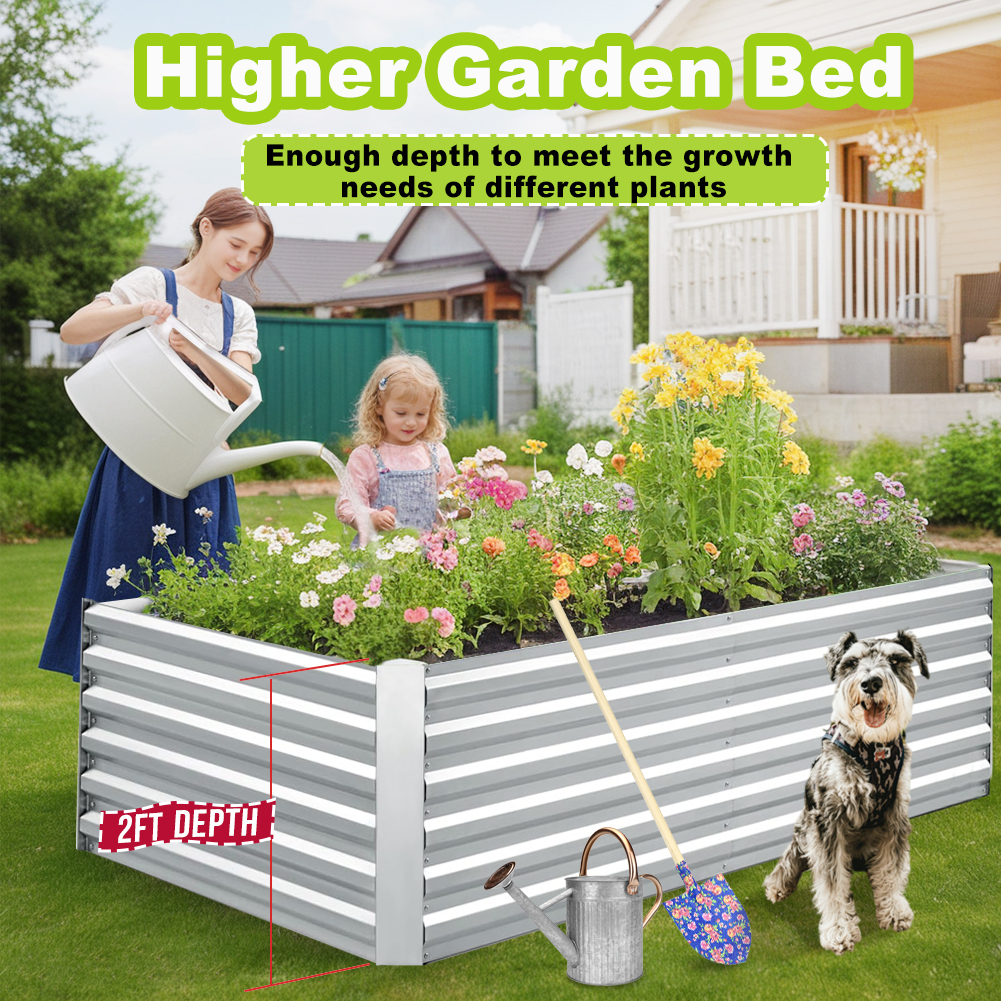 Грядки приподнятые оцинкованные прямоугольные для огорода