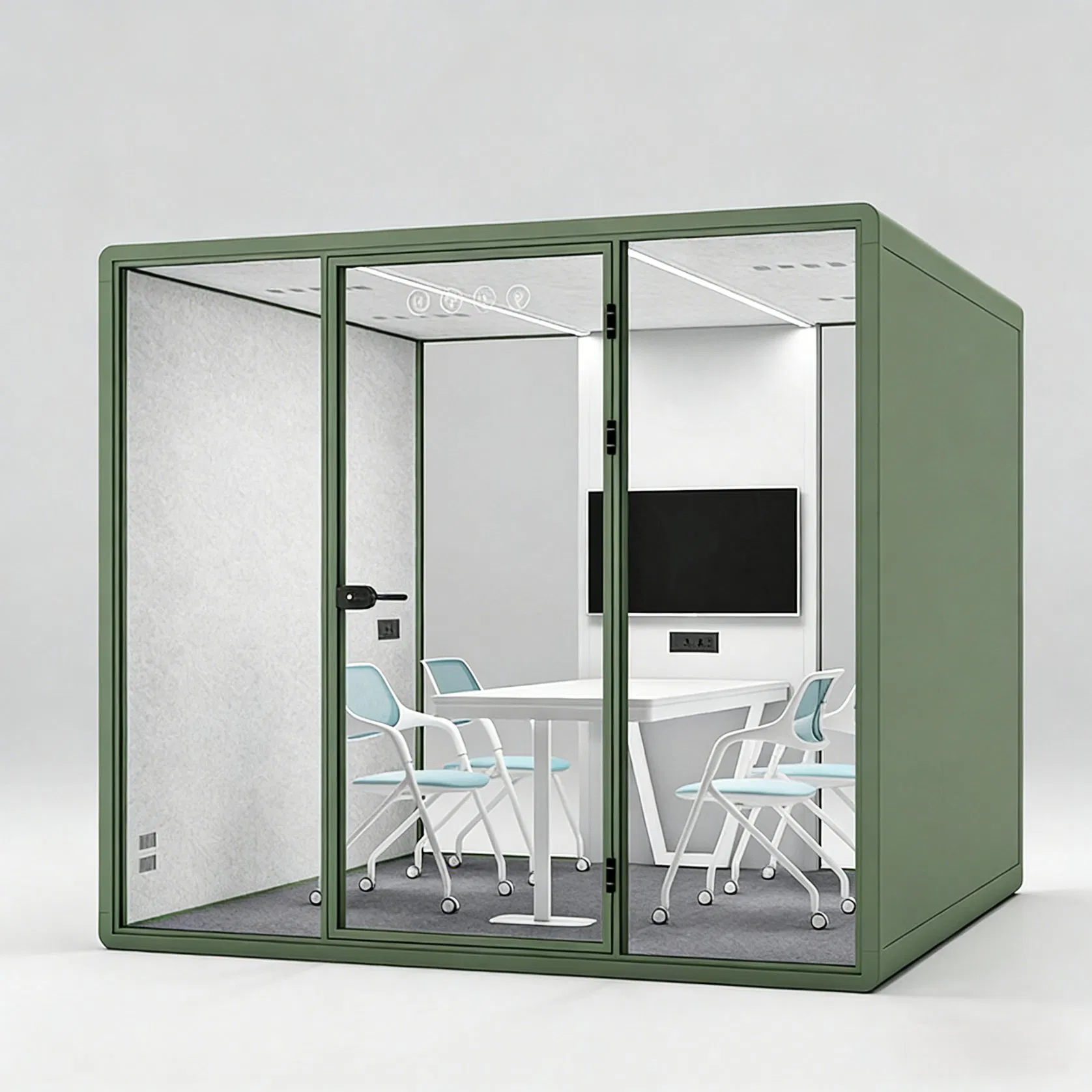 High-Quality Square Office Telephone Booth Soundproof Meeting Pod