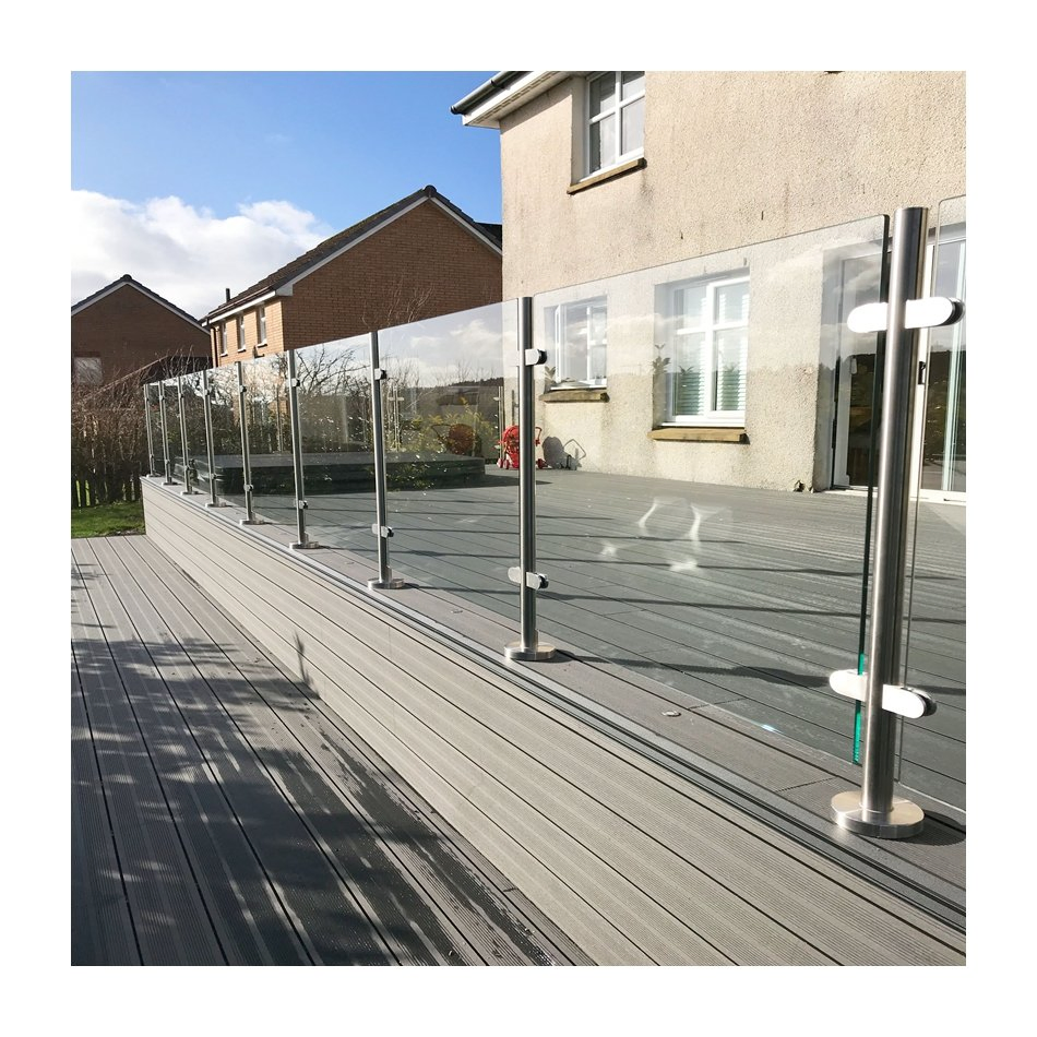 High End Balustrade Glass Style Frameless Glass Railing for Balcony