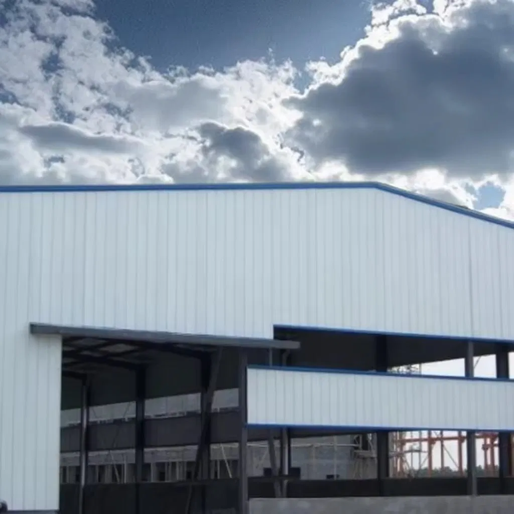 Easy Prefabricated Light House Building Steel Structure Industrial Design Quick Assemble Garage