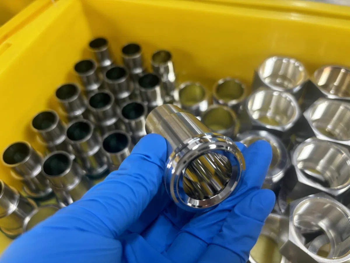 UHP Fitting Stainless Steel SS316 Metal Face Seal Male Nut 1/4-1/2 Silver Plated