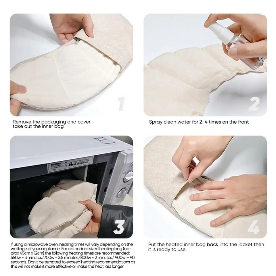 Body Microwavable Wheat Lavender Heat Packs Bag for Waist and Back