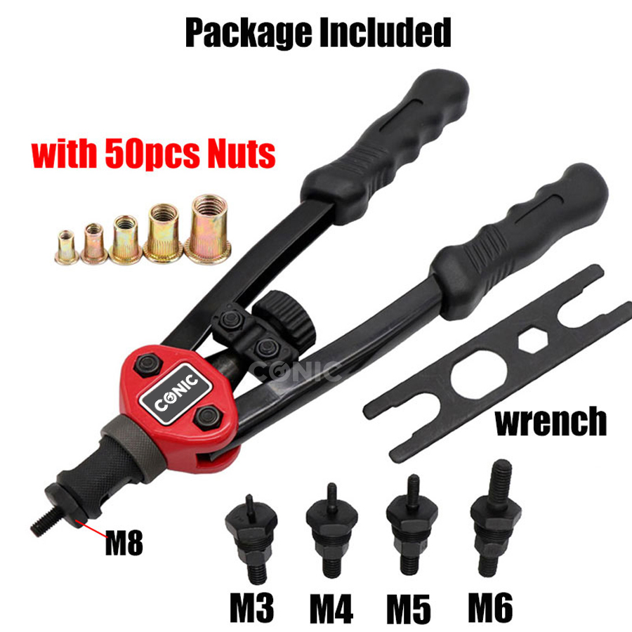 M3-M10 Nut Rivet Gun, 13" Rivet Nut Tool