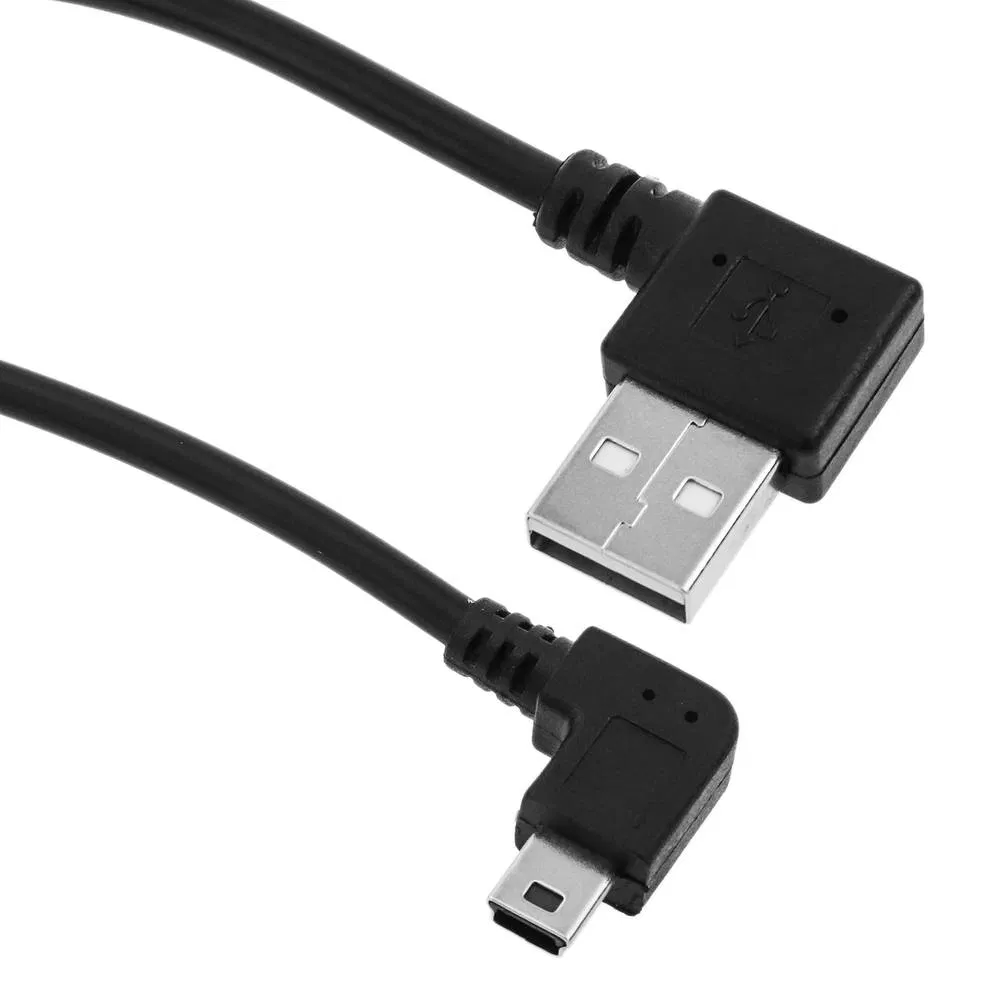 USB-кабель для зарядки A - mini 5 pin, угловой, 0.2м