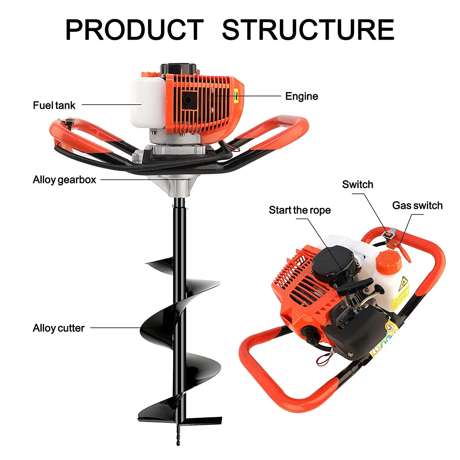 Farmland Digging Machine/ Digging Holes to Plant Trees / High Quality Earth Dril