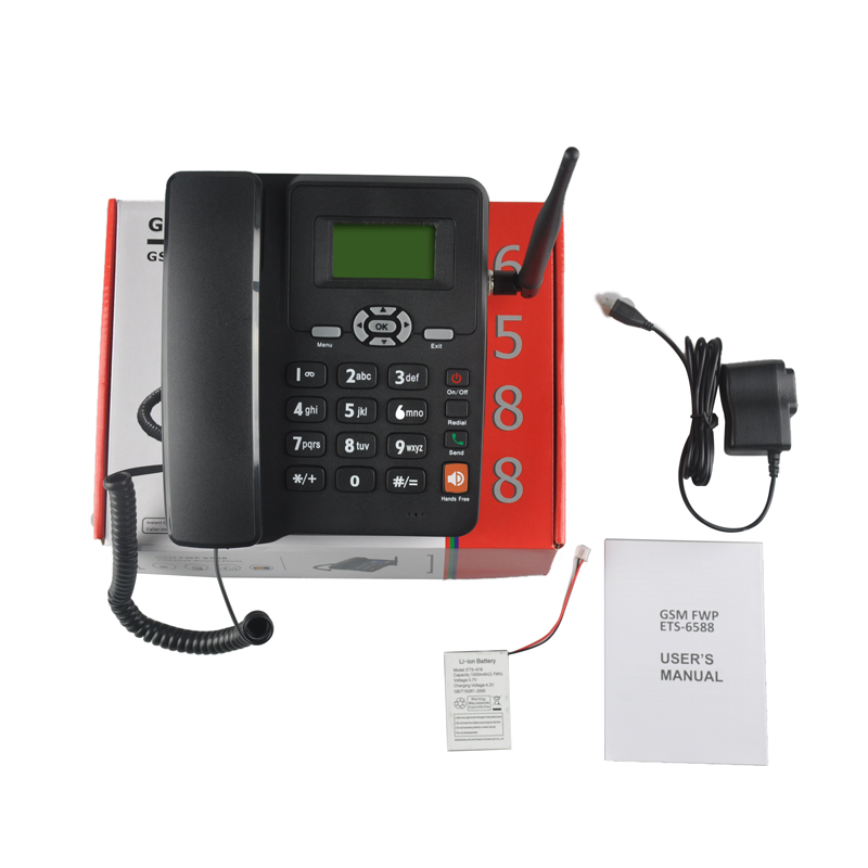 SMS Function Ets-6588 Dual SIM Slot for GSM Fixed Wireless Phone
