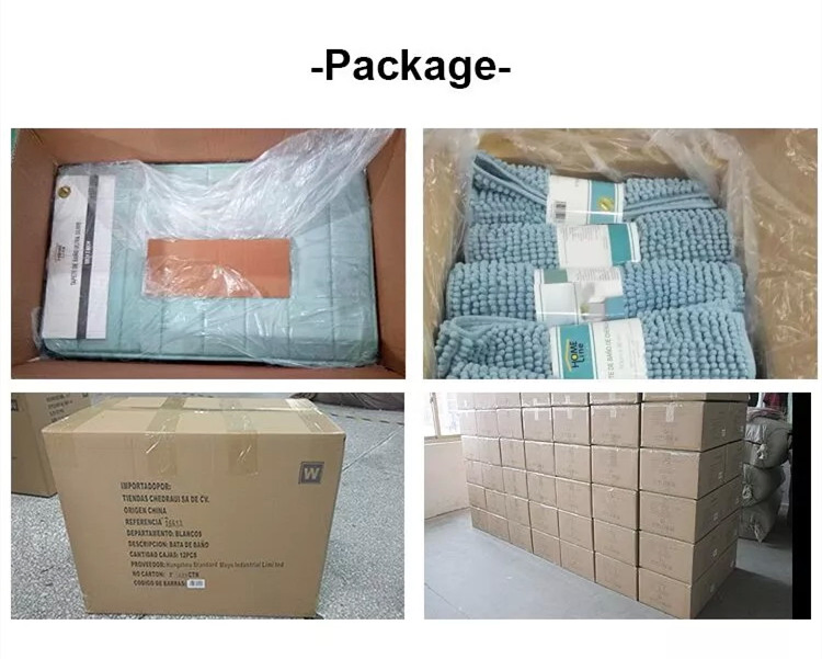 Wholesale Anti Slip Water Absorbent Chenille Fabric Supper Soft Bath Kitchen Floor Mat