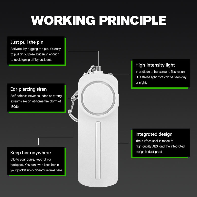 CE Certified 130 Decibel Anti-Wolf Travel Security Alarm