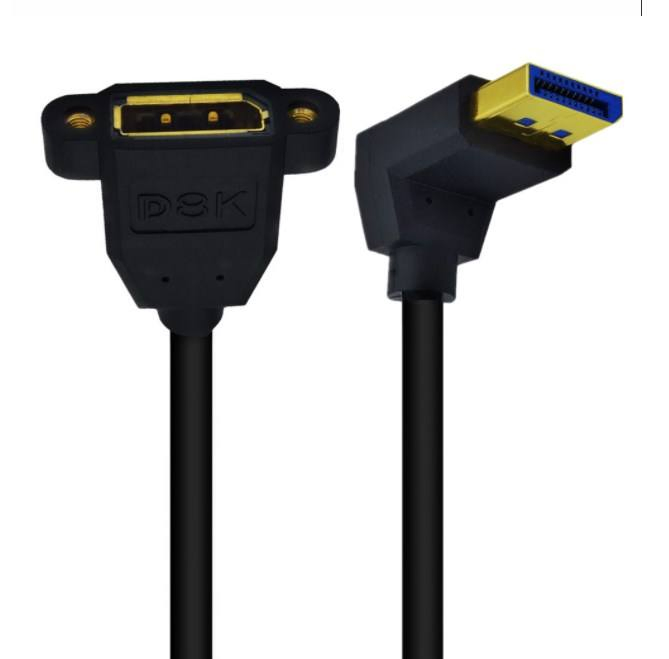 Угловой кабель DisplayPort 1.4 8K 60Гц, панельный