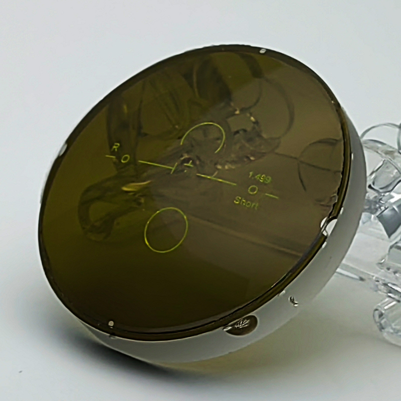 Semi-Finished 1.499 Polarized Progressive Uncoated Short Base400 Color B15 Optical Ophthalmic Lens