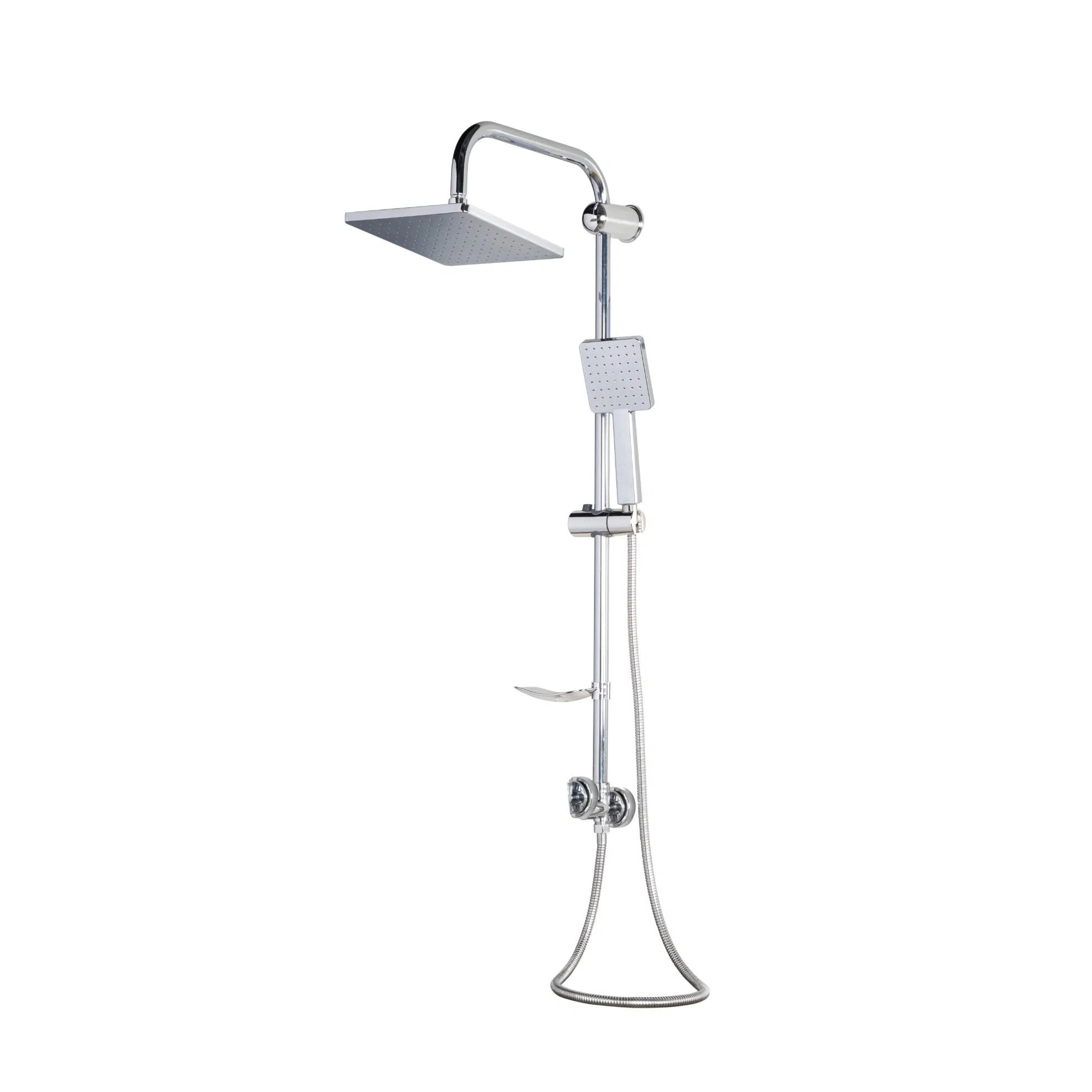 Mixer Column Height Adjustable Pipe Thermostatic Mixer Faucet Wall Mounted for Bathroom Shower Sets